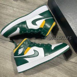 Air Jordan 1 Mid Green Yellow 5.5Y